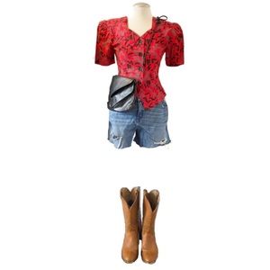 VINTAGE - PUFF SLEEVE BLOUSE